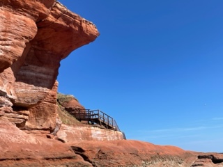 Exmouth beach red cliff
